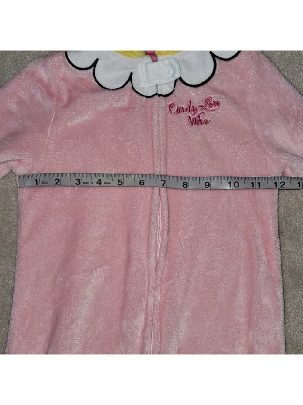 Cindy Lou Who Dr Seuss Grinch Fleece Hooded Pajamas 4T Toddler Halloween Costume - Picture 4 of 7